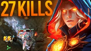 INSANE INVOKER 27 KILLS GAME vs HUSKAR MID  Dota 2 Invoker [upl. by Oruhtra]