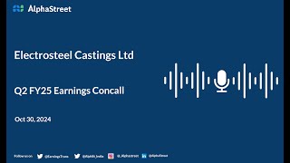 Electrosteel Castings Ltd Q2 FY202425 Earnings Conference Call [upl. by Nissy]