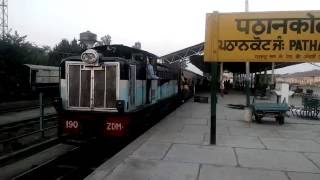 Toy Train leaving for Jogindernagar from Pathankot Station  toy train india [upl. by Tay]