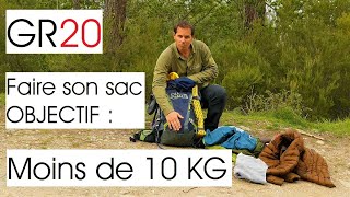 Faire son sac pour le GR20 Objectif moins de 10 Kilos [upl. by Euqininod]