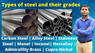 Types of steel and their grades  Carbon steel Alloy steel stainless steel Duplex SS  Hindi [upl. by Asor55]