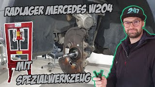 Mercedes W204 Radlager vorne wechseln mit Spezialwerkzeug  ob es dieses Mal klappt [upl. by Ynohtnaluap]