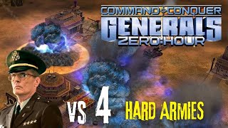 CampC Generals Zero Hour  USA Laser General vs 4  Hard Armies [upl. by Brianne]