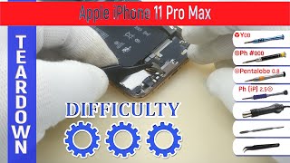 Apple iPhone 11 Pro Max 📱 A2161 A2220 A2218 Teardown Take apart Tutorial [upl. by Namyl966]