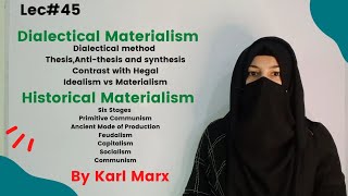 Dialectical Materialism And Historical Materialism By Karl Marx  Thesisanti thesis synthesis [upl. by Imnubulo]