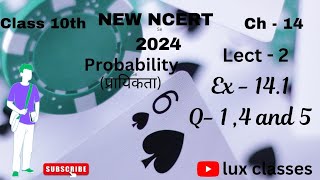 class 10th ch14Ex 141 Q 14 and 5  New ncert book 2024  Probability Easy method HinEng [upl. by Sydelle617]