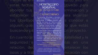 CAPRICORNIO Horóscopo Semanal · Del 7 al 13 de octubre capricornio horoscopo horoscope capri [upl. by Haldas]