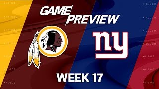 Washington Redskins vs New York Giants  NFL Week 17 Game Preview  NFL [upl. by Harrington]