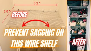 How to support 20 inch wire shelves in a linen closet diy [upl. by Sigismundo]