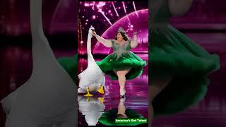 The positive energy of the fat girl on the AGT stage dance talent [upl. by Kesia573]