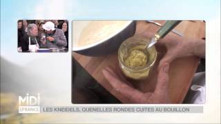 RECETTE  Kneidels quenelles de fromage blanc cuites au bouillon [upl. by Benilda]