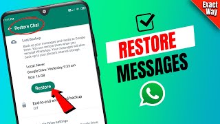 How to restore whatsapp backup from google drive  StepbyStep [upl. by Gaves]