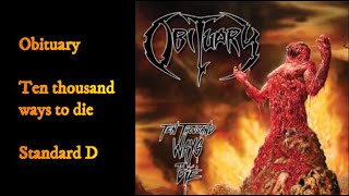 Obituary  Ten thousand ways to die Guitar play though [upl. by Utimer674]