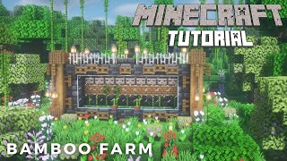 Minecraft Bamboo Farm  EASY Tutorial [upl. by Afatsom]