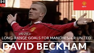 David Beckham best free kicks longrange goals for Manchester United [upl. by Tannenwald919]