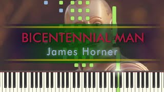 James Horner  Bicentennial Man quotThe Machine Agequot piano tutorial  sheet piano [upl. by Anayet]