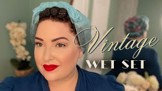 My StepbyStep Vintage WET SET Hair Tutorial [upl. by Hepza]