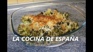 RECETA DE BROCOLI GRATINADO AL HORNO [upl. by Alaine472]