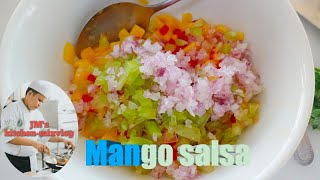 Mango salsa  jm version masarap at healthy😍  kitchen11 [upl. by Bourne371]