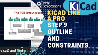 KiCad 8  First project Step 9 Outline edge cut and footprint placement [upl. by Nyrrat319]