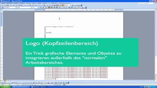 Word 2003  DIN Normen  Unterschriftenblock und Logo [upl. by Janeta]