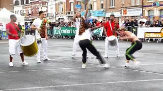 Spectacle de rue Capoeira Percussions Brésiliennes Batucada Lille [upl. by Solhcin]