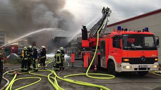 Großbrand Stockstadt 01042018  Feuerwehr Stockstadt [upl. by Cirenoj]