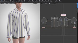 Drafting Baggy Shirt Style3D Atelier [upl. by Der422]