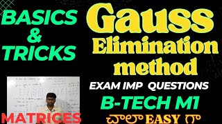 BTECH MATHS gauss elimination methodBTECH GAUSS ELIMINATION METHODbtech mathsclasses [upl. by Avruch572]