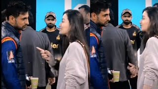 Babar Azam with Sana javeed amp Shoaib Malik  Karachi Kings vs Lahore Qalandar [upl. by Laurena]