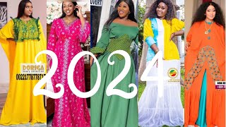 🔥🔥200 jolies robes très colorées en voile et dentelle dAnkara styleslatest lace2024 [upl. by Eatnoj]