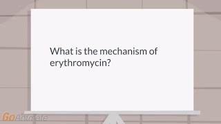 What is the mechanism of erythromycin [upl. by Dupaix]