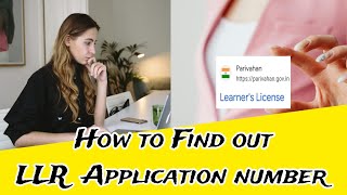 how to find out llr application number [upl. by Ruscio]