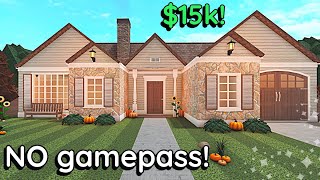 15k Fall Bloxburg NO GAME PASS House Build Tutorial Exterior Part 1 [upl. by Pelligrini]