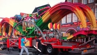 Kermis Alkmaar transport en opbouw deel 2 [upl. by Hanauq]