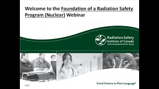 Foundation of a Radiation Safety Program Nuclear [upl. by Madaras]