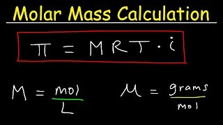 Molar Mass From Osmotic Pressure  Molarity amp Vant Hoff Factor  Chemistry Problems [upl. by Claribel853]