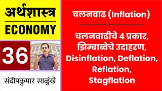 Economy 36 चलनवाढ सूत्र 4 प्रकार Disinflation Deflation Reflation Stagflation [upl. by Leahcimnhoj]