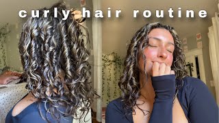 EASY CURLY HAIR ROUTINE ⋆˚✿˖° [upl. by Aytida]