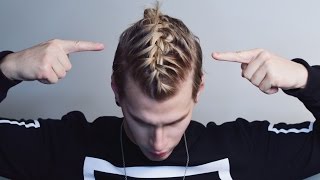 BRAIDED MAN BUN  bradmondo [upl. by Nodle]