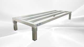 NSF 48 ins Aluminum Dunnage Rack Series 15mm Aluminum Tubing 38mm38mm Knock down ADR184808 [upl. by Aihsema]