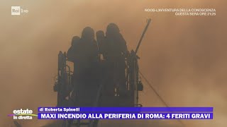 Roma maxi incendio in periferia  Estate in diretta 22082024 [upl. by Nylorak746]