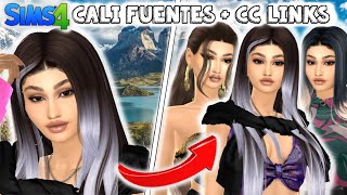 Cali Fuentes Sim Lookbook  CC Links  Sims 4 CAS [upl. by Erodoeht]