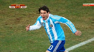 Lionel Messi vs Mexico World Cup 2010 English Commentary HD 1080i [upl. by Laehctim498]