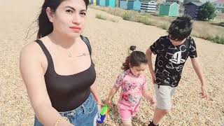 A day out littlestone beach ⛱️ United Kingdom 🇬🇧satisfyingvideo [upl. by Gruchot]