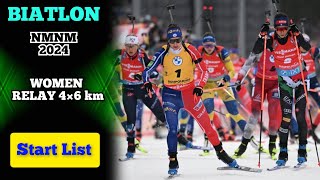 Women Relay 4×6 km  Start List  Biathlon World Championships  Nove Mesto 2024 [upl. by Mercedes792]