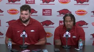 Joshua Braun JaQuinden Jackson postgame press conference  Arkansas 37 UAB 27 [upl. by Iluj]