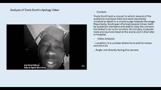 apology video analysis Travis Scott [upl. by Airyk]