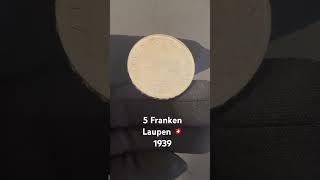 5 Franken Schweiz 🇨🇭 Laupentaler 1939 tbmuenzen coin münzen coincollecting schweiz [upl. by Oleg]