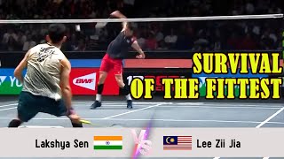 SURVIVAL OF THE FITTEST  Lakshya Sen VS Lee Zii Jia [upl. by Pasol609]